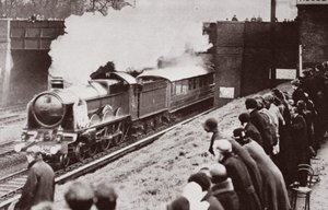 Op weg naar Windsor, lichaam van George V op weg naar zijn laatste rustplaats in Windsor, 1936